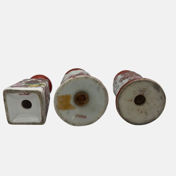 Vintage Japanese Porcelain Salt & Pepper Shakers Geisha Ware CD Kenny Tea Coffee - Picture 4 of 8